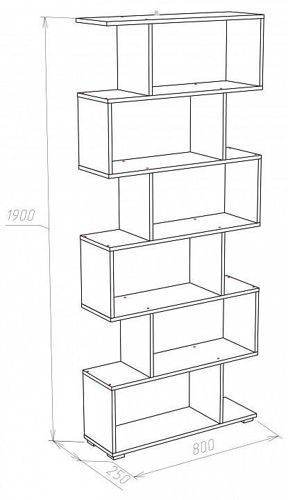 Стеллаж Майями HSBN_10027