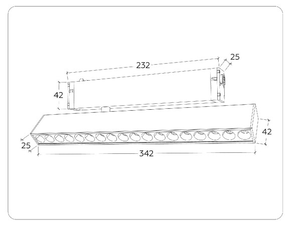 Трековый магнитный светильник Ambrella Light Magnetic 220V GL1351