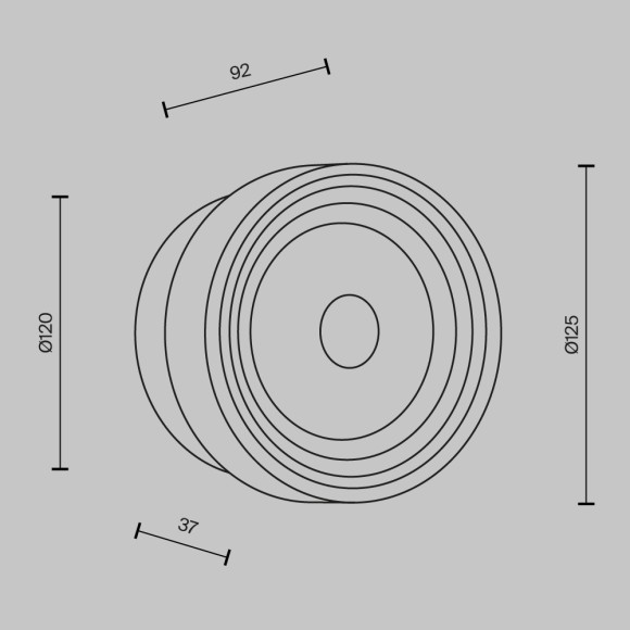 Настенный светильник Maytoni Olo MOD493WL-L6PTK2