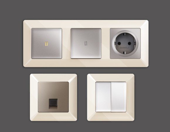 Рамка одноместная Ambrella Volt Line AF110301