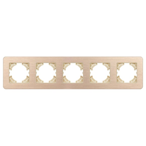 Рамка на 5 постов алюминиевая Arlight FRM-AKIRY-AL-5-GD 049736