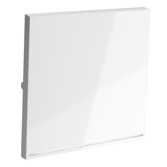 Клавиша для выключателя/переключателя одноклавишного с подсветкой Voltum S70 (белый глянцевый) VLS000201