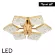 Потолочная люстра LED4U L8452-6, Золото, Прозрачный, От теплого до холодного