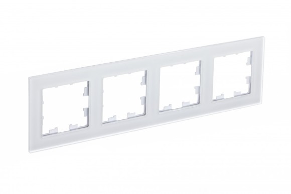 Рамка 4-ая Systeme Electric AtlasDesign Nature Матовое стекло белый ATN330104
