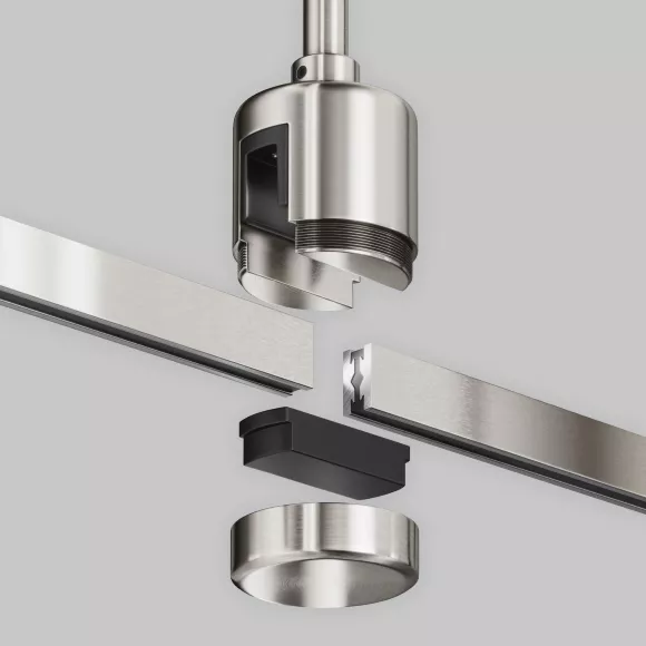 Крепление потолочное с прямым коннектором питания Maytoni Flarity TRA158C-IPC1-PT, Серебро, Алюминий, Германия, вид снизу