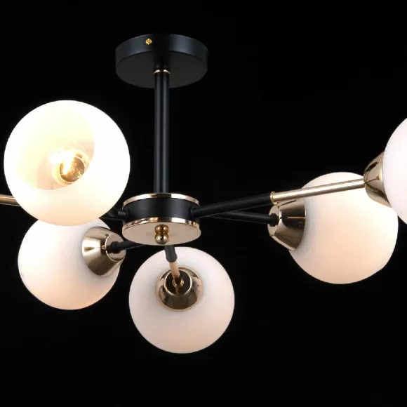 Люстра на штанге Illumico IL0715-6CSQ-24 BK GD LIBRA, Минимализм, Белый