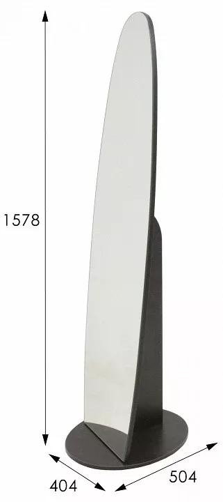 Зеркало напольное Стелла 1 ML_4630216191726, венге, ЛДСП Е1, Модерн стиль, вид сбоку Зеркало напольное Стелла 1 ML_4630216191726, венге, ЛДСП Е1, Модерн стиль, вид сбоку