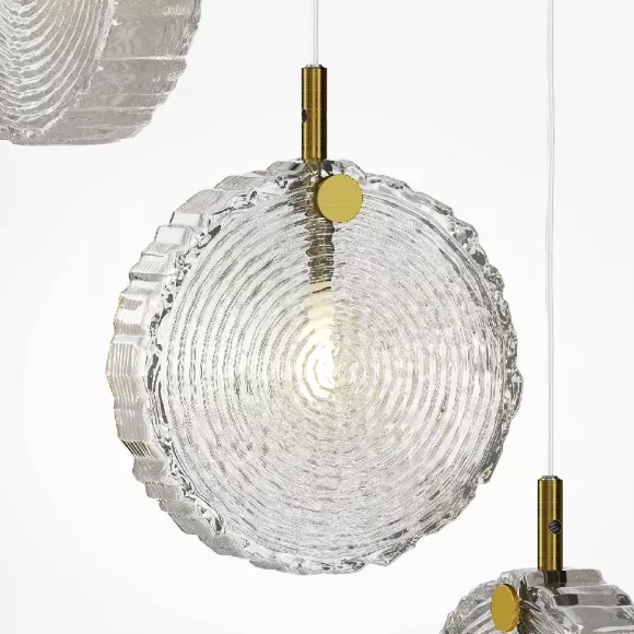 Каскадная люстра Maytoni Frozen MOD254PL-05BS, Латунь, Прозрачный, Металл, крупный план