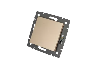 Механизм выключателя одноклавишный проходной Arlight SWT-MKP1-PL-GD-V (250V, 10A) 049874