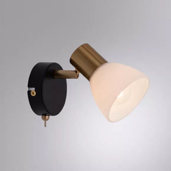 Спот Arte Lamp Falena A3117AP-1BK, Черный, Белый, Металл Спот Arte Lamp Falena A3117AP-1BK, Черный, Белый, Металл