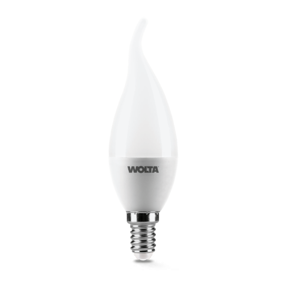 Светодиодная лампа WOLTA 10Вт 3000K E14 свеча матовая 25YCD10E14