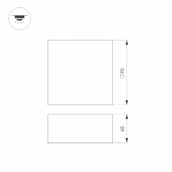 Встраиваемый светильник Arlight DL-GRIGLIATO-S90x90-6W Day4000 051140 Встраиваемый светильник Arlight DL-GRIGLIATO-S90x90-6W Day4000 051140