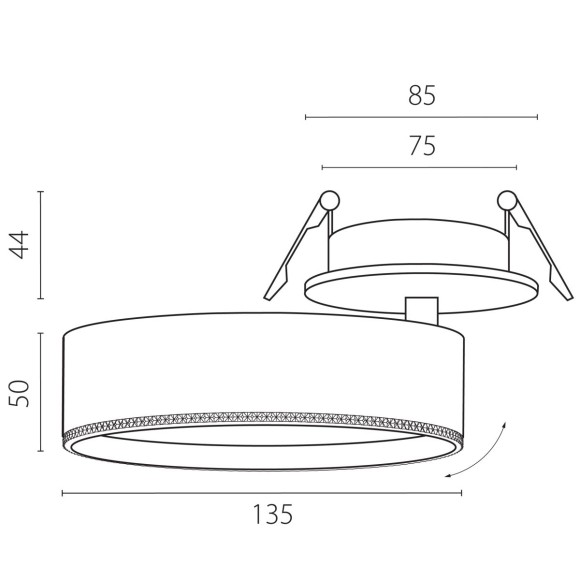 Встраиваемый светильник Alta Pro Lightstar A5746RS