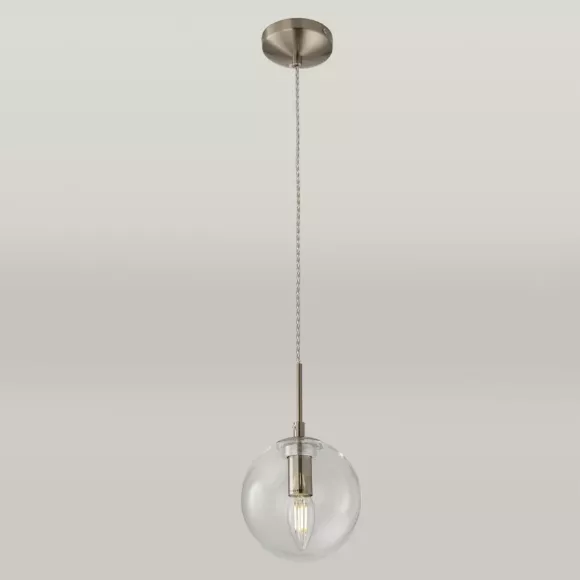 Подвесной светильник Citilux Томми CL102011, Прозрачный, Хром, Металл Подвесной светильник Citilux Томми CL102011, Прозрачный, Хром, Металл