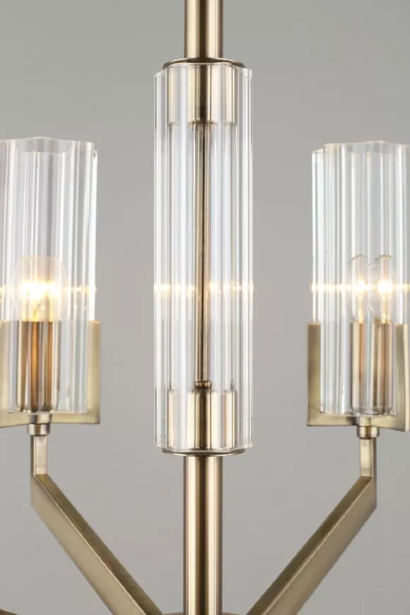 Подвесная люстра Omnilux Ledro OML-69903-06, Бронза, Прозрачный, Металл, крупный план Подвесная люстра Omnilux Ledro OML-69903-06, Бронза, Прозрачный, Металл, крупный план