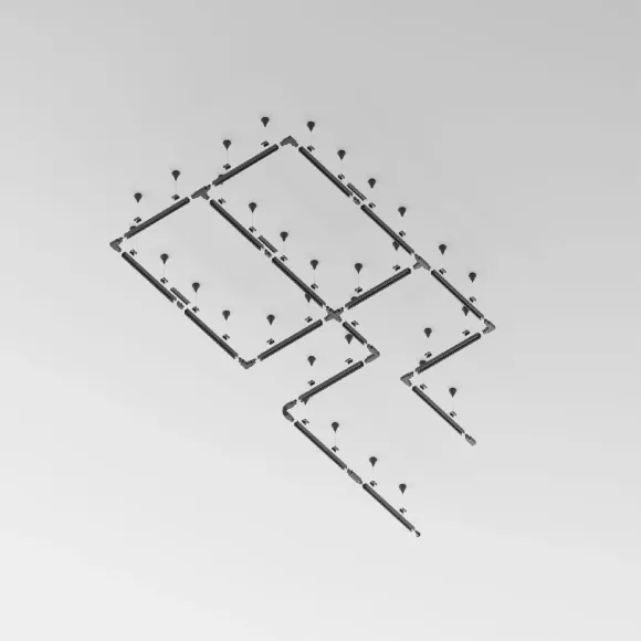 Схема размеров шинопровод трехфазный Maytoni Technical Busbur trunking TRX005-311B