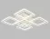 Потолочная светодиодная люстра Ambrella Light Acrylica Original FA866, Белый, От теплого до холодного, Металл, светодиодный модуль