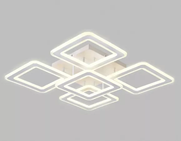 Потолочная светодиодная люстра Ambrella Light Acrylica Original FA866, Белый, От теплого до холодного, Металл, светодиодный модуль Потолочная светодиодная люстра Ambrella Light Acrylica Original FA866, Белый, От теплого до холодного, Металл, светодиодный модуль