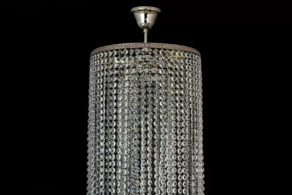 Потолочная люстра Arti Lampadari Stella E 1.5.30.101 N, Никель, Прозрачный, Металл, декоративные элементы крупным планом