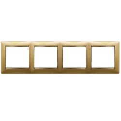 Рамка 4-постовая Legrand Valena матовое золото 770304
