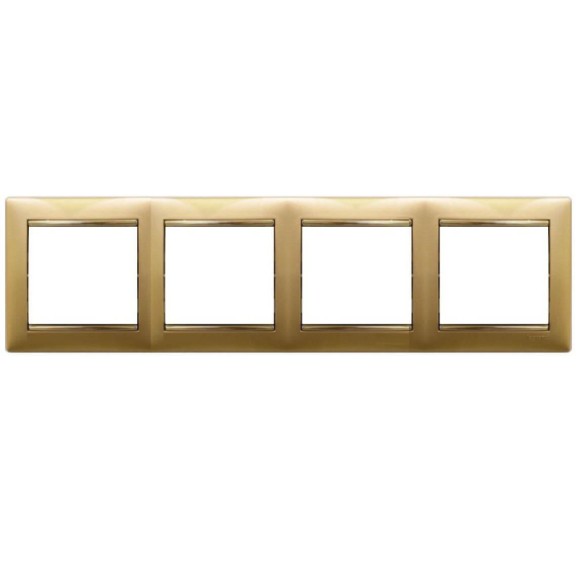 Рамка 4-постовая Legrand Valena матовое золото 770304