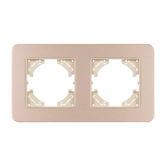 Рамка на 2 поста алюминиевая Arlight FRM-AKIRY-SFAL-2-GD 049739