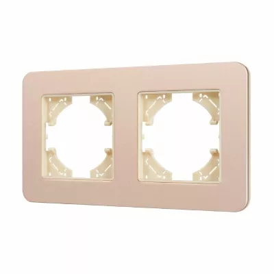 Рамка на 2 поста алюминиевая Arlight FRM-AKIRY-SFAL-2-GD 049739