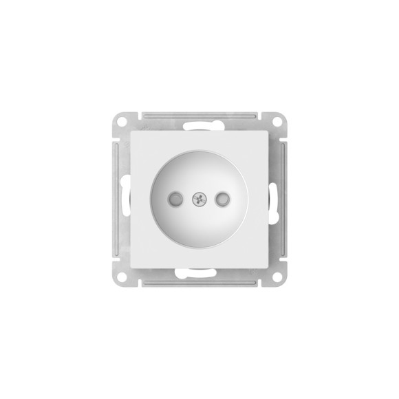Розетка без заземления со шторками, 16А, быстрозажим. клем. Systeme Electric AtlasDesign Белый ATN000149S