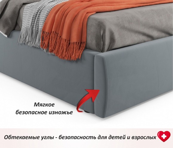 Кровать двуспальная Стефани с матрасом PROMO B COCOS 2000x1800 NMB_TE-00002583