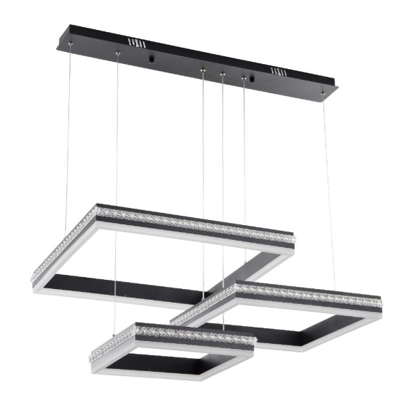 Подвесная светодиодная люстра LED4U 8596-500-400-300 BK