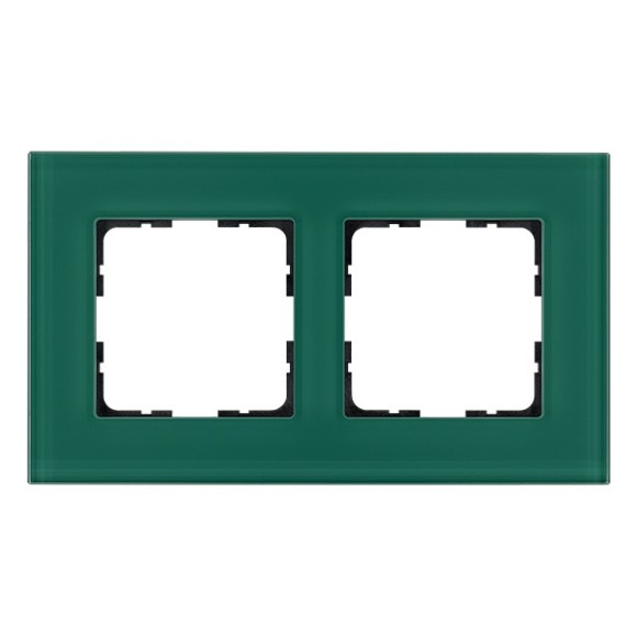 Рамка 2-постовая стекло цвет Лазурный Jasmart G1002GJ