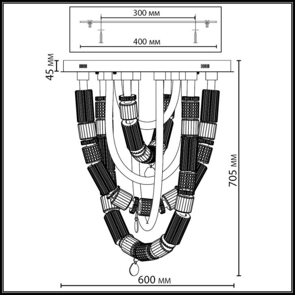 Потолочная светодиодная люстра Odeon Light Collier 5456/80CL