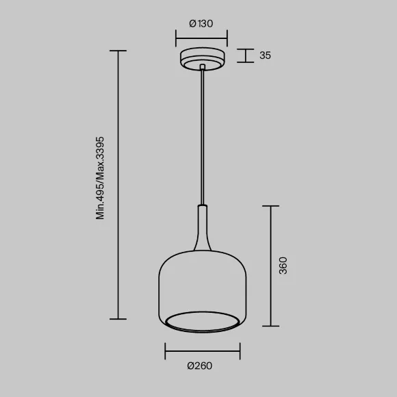 Подвесной светильник Maytoni Spirito MOD286PL-L18B3K, Модерн