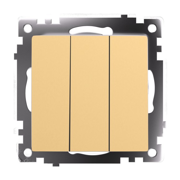 Выключатель 3-клавишный Stekker Катрин GLS10-7108-08 49219