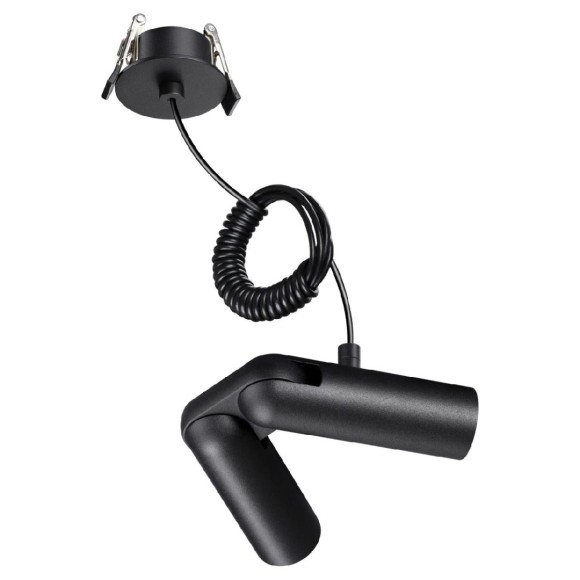 База встраиваемая для ввода питания с гибким угловым соединителем «L» и проводом-подвесом (длина провода – 2м) Novotech Konst Glat 359386