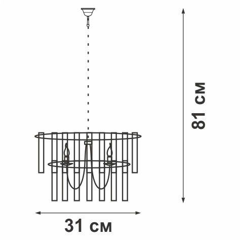 Подвесная люстра Vitaluce V5179-1/4