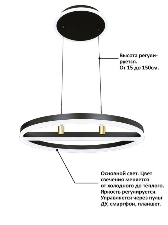 Подвесная люстра с пультом управления Natali Kovaltseva HIGH-TECH LED LAMPS HIGH-TECH LED LAMPS 82048