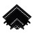 Коннектор Reluce RL 06202 corner connector BK