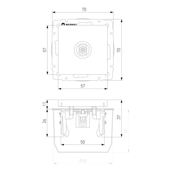 ТВ-розетка оконечная Werkel W1183006 4690389164873 a050888