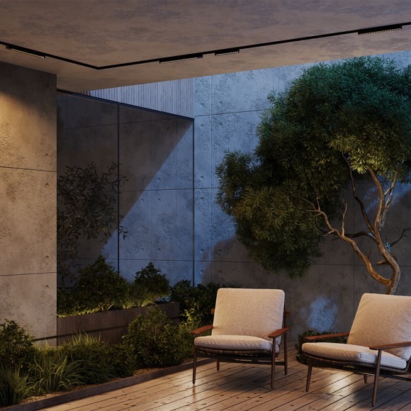 Уличный трековый светильник Maytoni Points O-TR02-2-S-12WB3K