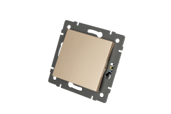 Механизм выключателя одноклавишный самовозвратный Arlight SWT-MKR1-PL-GD-V (250V, 10A) 049882