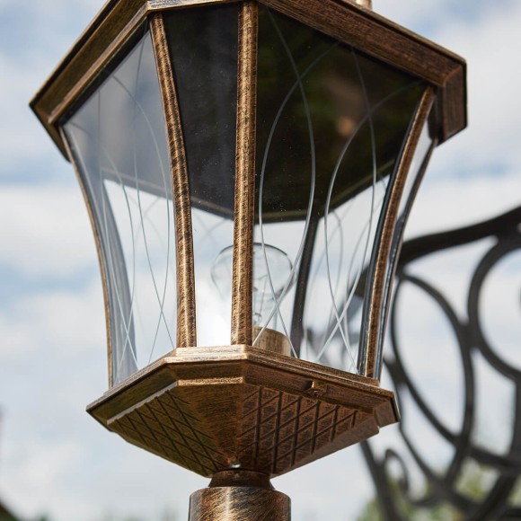 Уличный светильник Elektrostandard Virgo F черное золото 4690389064869