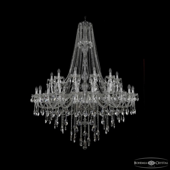 Подвесная люстра Bohemia Ivele Crystal 1415/24+12+6/530/h-187 Ni