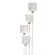 Торшер Escada Denver 1109/4 White/Silver, Белый, Металл, Ткань