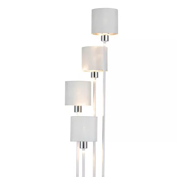 Торшер Escada Denver 1109/4 White/Silver, Белый, Металл, Ткань Торшер Escada Denver 1109/4 White/Silver, Белый, Металл, Ткань