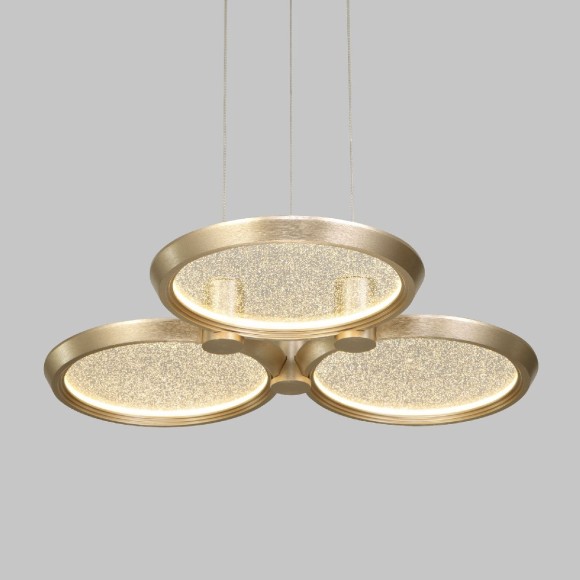 Подвесная светодиодная люстра Eurosvet Crespella 90034/3 золото