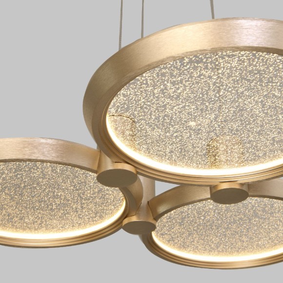 Подвесная светодиодная люстра Eurosvet Crespella 90034/3 золото