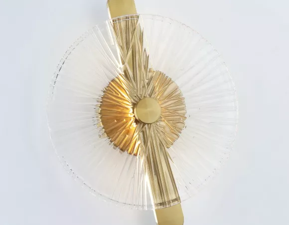 Настенный светильник Ambrella Light High Light Crystal LH31143, Латунь, Прозрачный, Теплый белый, крупный план