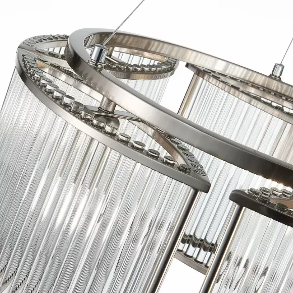 Подвесная люстра ST Luce Velletri SL1627.103.05, Хром, Прозрачный, Металл, крупный план