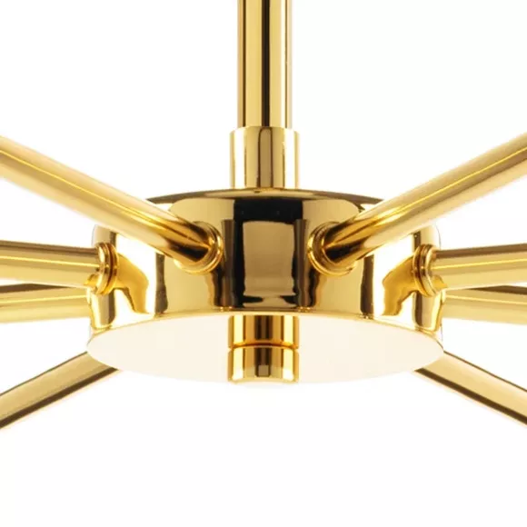 Люстра на штанге Lightstar 816087, Золото, Черный, Металл, вид снизу Люстра на штанге Lightstar 816087, Золото, Черный, Металл, вид снизу